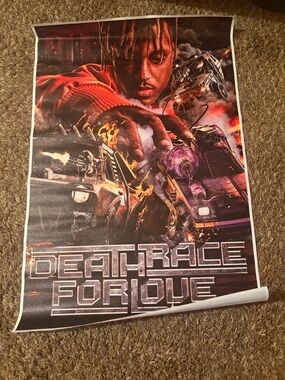 Death Race For Love Poster - Red & Black Graphic